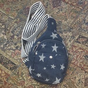 Blue & White Crossover Bag